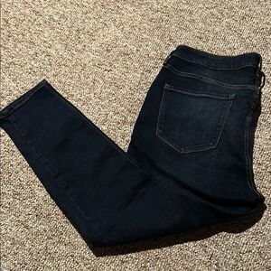 Old Navy Rockstar Super Skinny Mid Rise Classic Dark Blue Short Women's Jeans